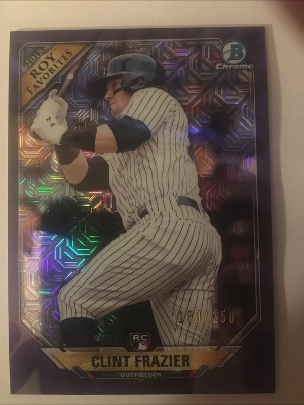 2018 Bowman Mega Box Chrome Clint Frazier ROY PURPLE MOJO SP #/250
