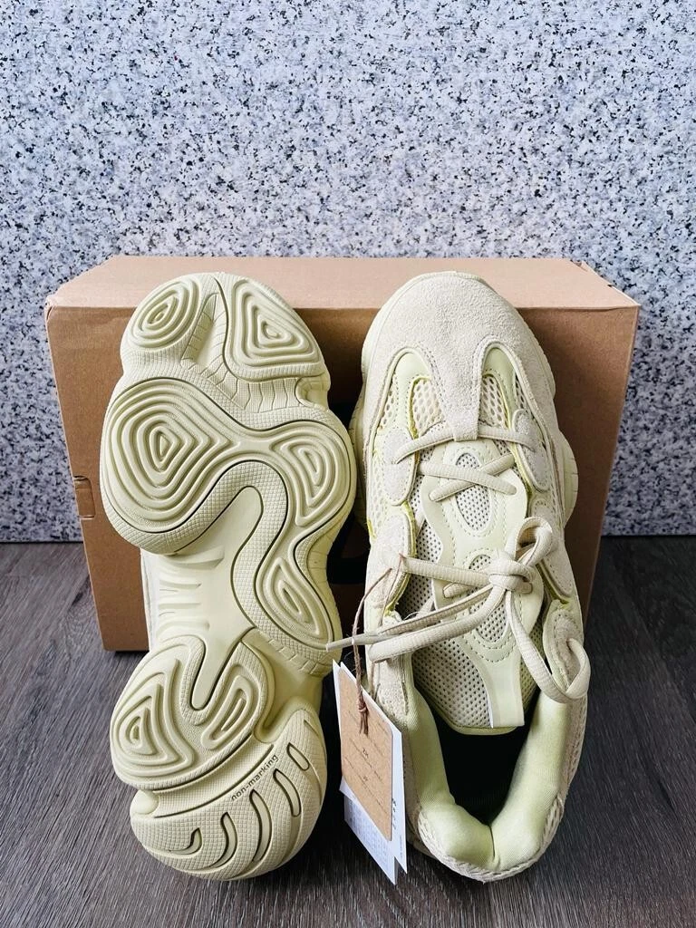 Supermoon yellow yeezy 500 on feet cheap