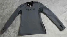 Kutting Weight Sauna Suit Top Men's Medium Gray Long Sleeve Zip Crew Neck