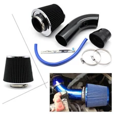 Car Cold Air Intake Filter Induction Kit Pipe Power Flow Hose System Black Alu