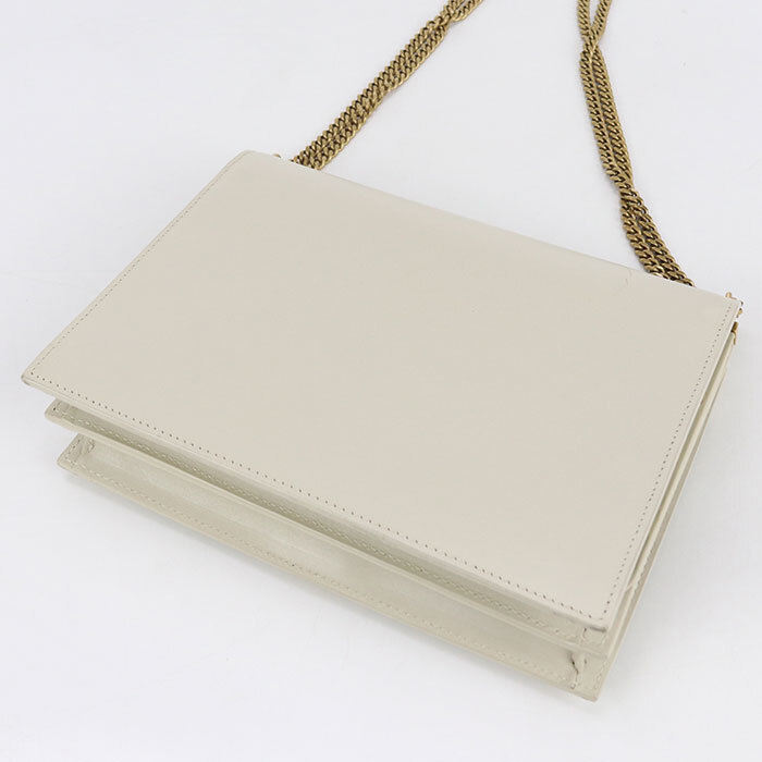 SAINT LAURENT 532750 Borsa a tracolla Cassandra Chainbag pelle avorio donna