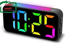 Loud Alarm Clocks for Bedrooms Heavy Sleepers, Digital Bedside Clock with Night