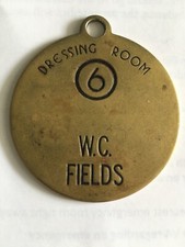 RARE W. C. FIELDS DRESSING ROOM KEY TAG FROM UNIVERSAL, LOT 6