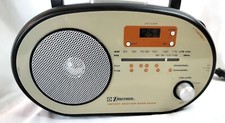 Emerson Weather Band AM/FM/TV Clock Radio Model RP-1103 Electric Battery EUC