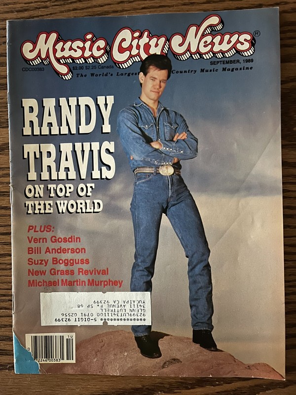Music City News September 1989 with Randy Travis