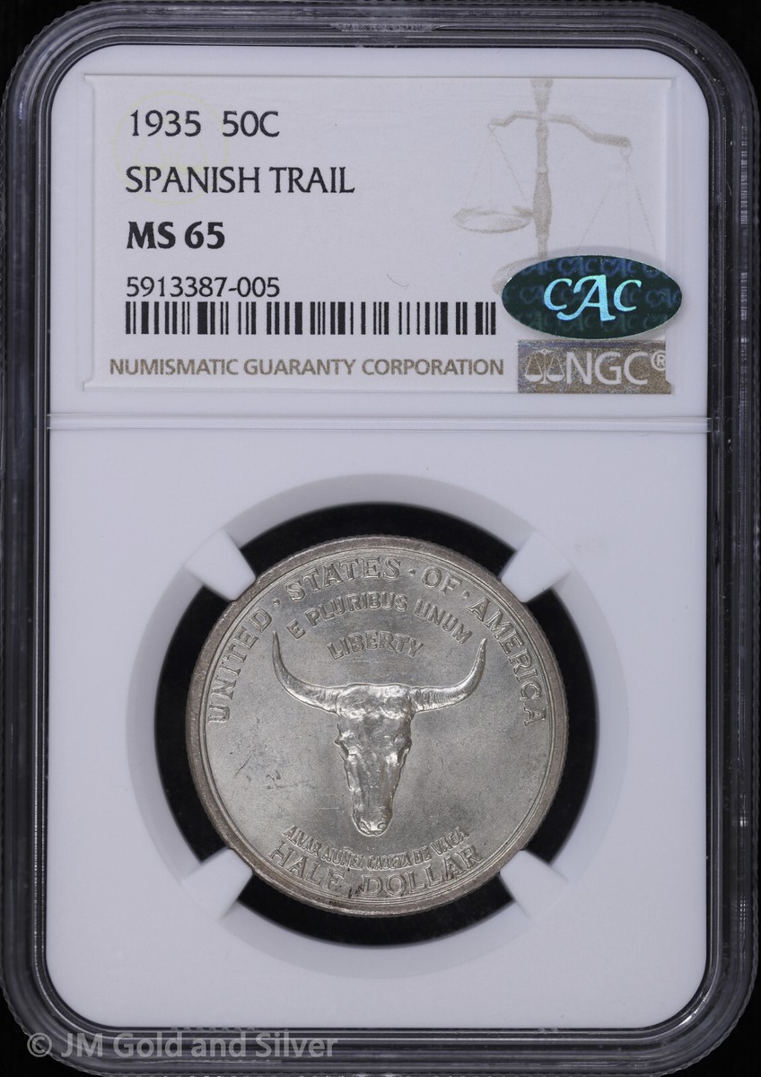 1935 Spanish Trail Commemorative Half Dollar NGC MS 65 CAC