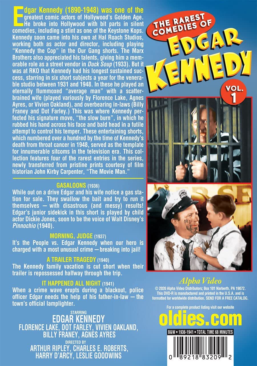 The Rarest Comedies of Edgar Kennedy, Volume 1 (DVD) Billy Franey Edgar Kennedy