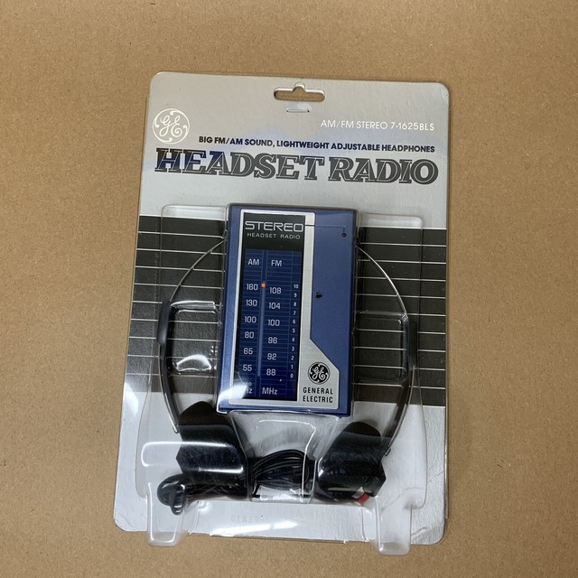 BRAND NEW Vintage GE General Electric AM FM Stereo Headset Radio Model 7-1625BLS BRAND NEW Vintage GE General Electric AM FM Stereo Headset Radio Model 7-1625BLS