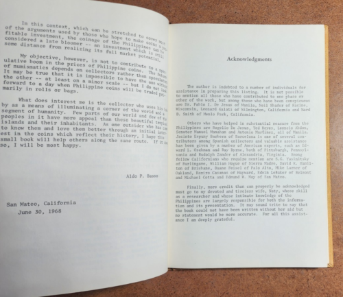 Coins Medals & Tokens of the Philippines by Aldo Basso - SIGNED 1968 Hardcover - Foto 7 di 16