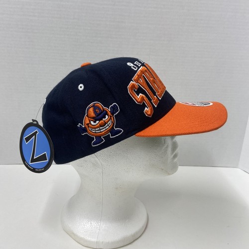SYRACUSE ORANGEMEN ZEPHYR SNAPBACK HAT NAVY BLUE &ORANGE NEW W/TAGS - Picture 2 of 8
