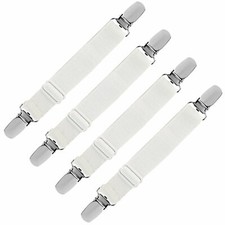 LIHAO 4 Pezzi Ferma Lenzuola, Elastici per Lenzuola Coperte, coprimaterasso Lett