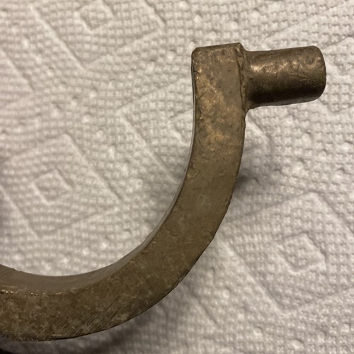 VTG Antique? Primitive Handmade Heavy Duty Brass Trunk Pull Handle Blacksmith? - Imagen 10 de 24