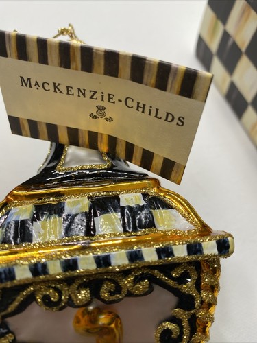 Mackenzie Childs Courtly Dreidel Glass Ornament Brand New in Gift Box. - Picture 8 of 14