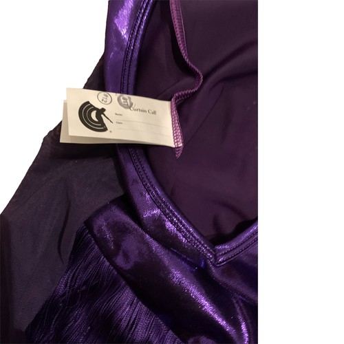 Dance Costume Curtain Call J5396 Purple ASM Adult Small Flapper Tap Jazz Fringe - Picture 7 of 10