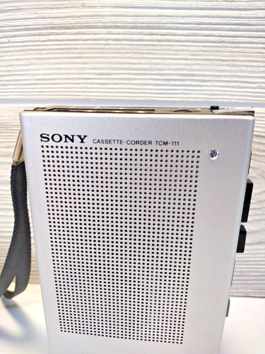 Sony TCM-111 Cassette Corder Silver Metal Player Cover REPAIR PART ONLY - Picture 6 of 13