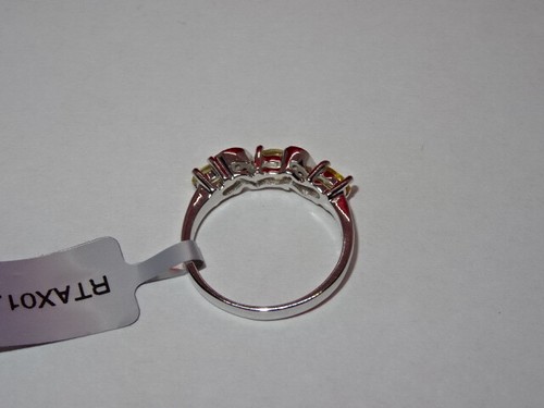 #92 Gemporia Sterling Silver Ethiopian Opal & White Topaz Ring & COA Size Q - Picture 5 of 6
