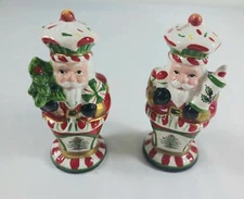 Spode Santa Salt and Pepper Shaker Set. New in Box.