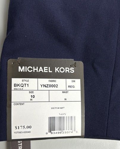 Michael Kors Boys Classic Fit Stretch Suit Jacket Sport Coat Blue Size 10, NWT - Picture 7 of 14