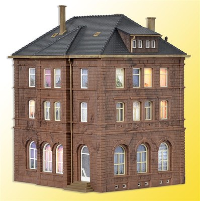 38199 Kibri HO Kit of a Railway system building incl. illumination start-set
