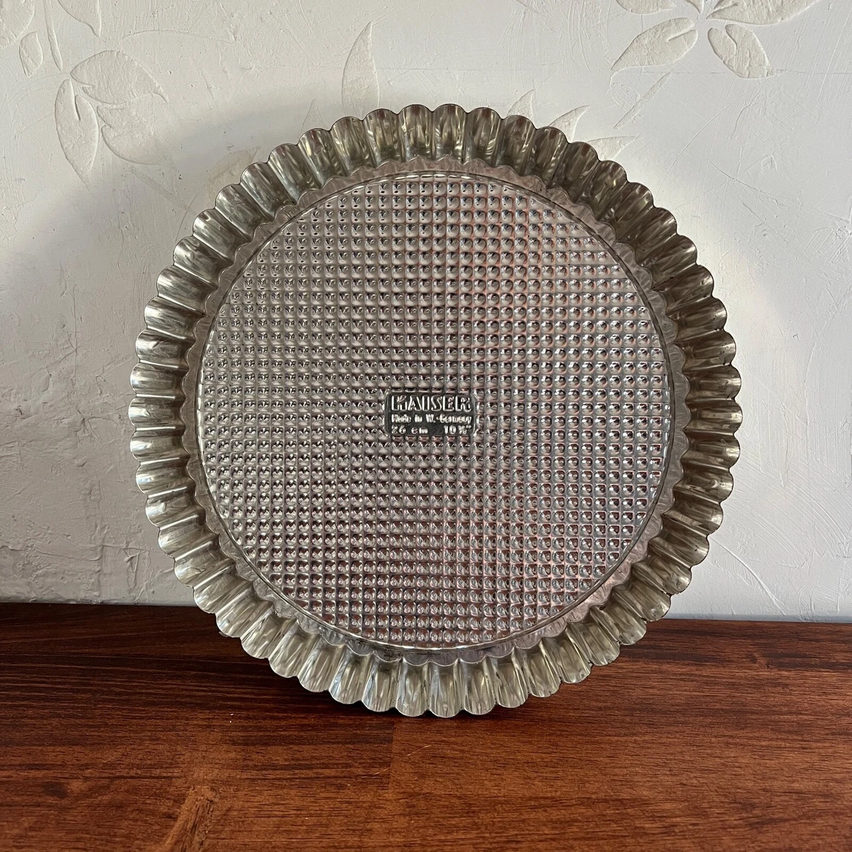 Vintage Kaiser West Germany Fluted Tart Pie Baking Pan Raised Waffle Bottom 9.5