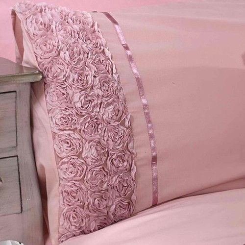 LIMOGES ROSE RUFFLE DOUBLE DUVET COVER 