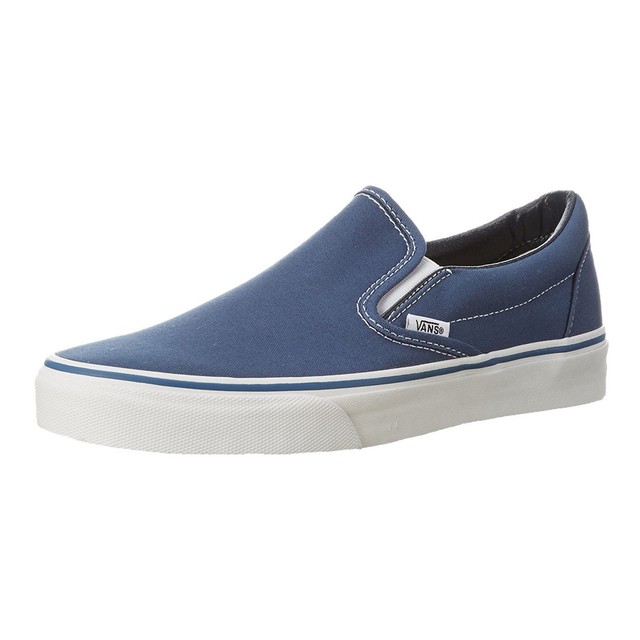 dark blue slip on vans