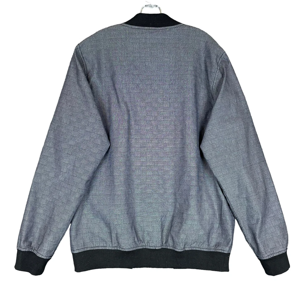 Ezekiel Lined Bomber Jacket Men’s L Gray Full Zip Cotton Stretch Pockets Coat - Image 2 of 4