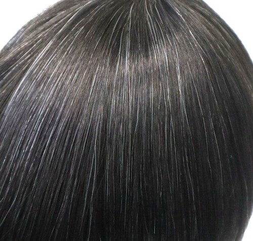 Mens Toupee Injected Skin Hair Replacement System 100% Human Remy 8'' Hair Piece - Picture 5 of 46