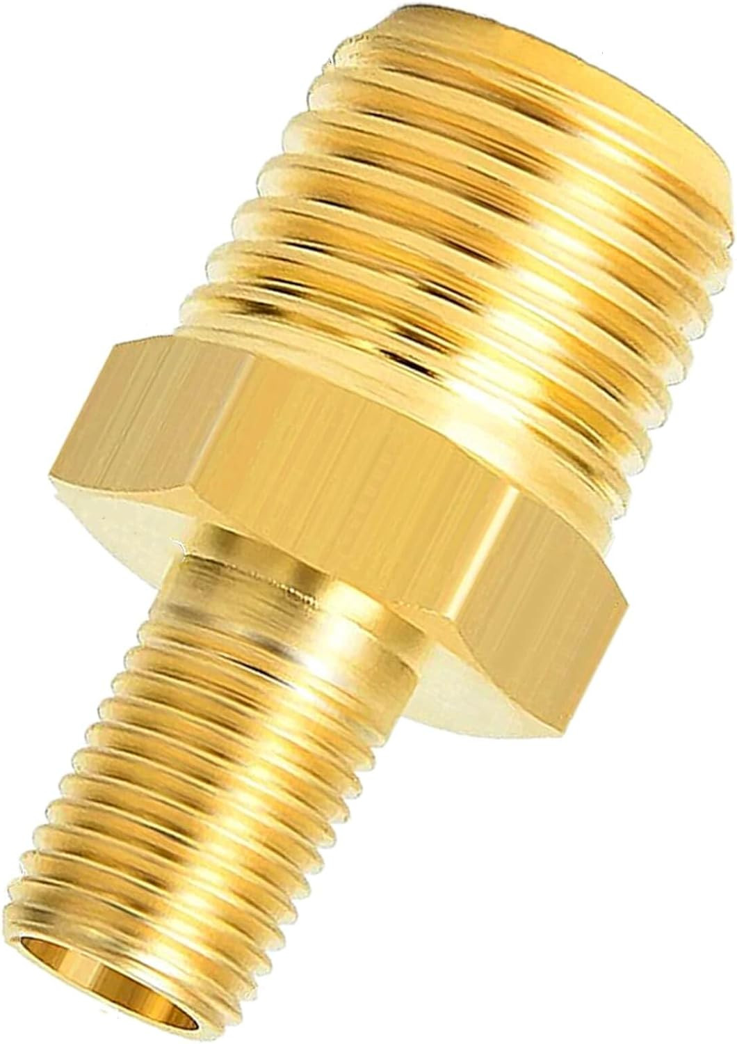 1Pcs Brass Air Inflator Adapter 1/4 NPT(M) to Standard Schrader Valve(M), Tank V