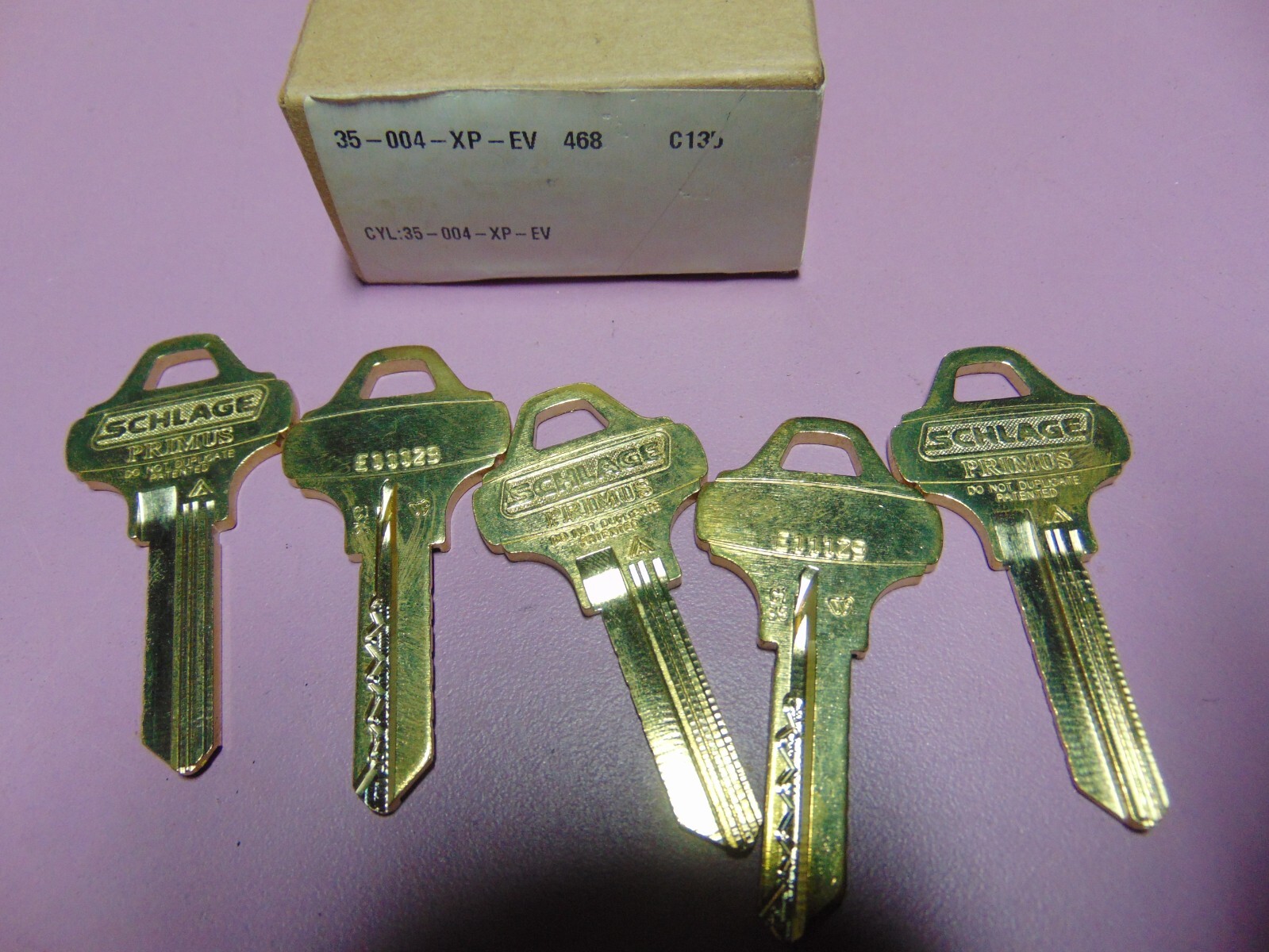 5 KEYS EVEREST PRIMUS SCHLAGE C135 KEYS UNCUT LOCKSMITH | eBay
