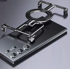 For Samsung Galaxy S24/S23 Ultra S24+ Magnetic Metal Frameless Bumper Stand case
