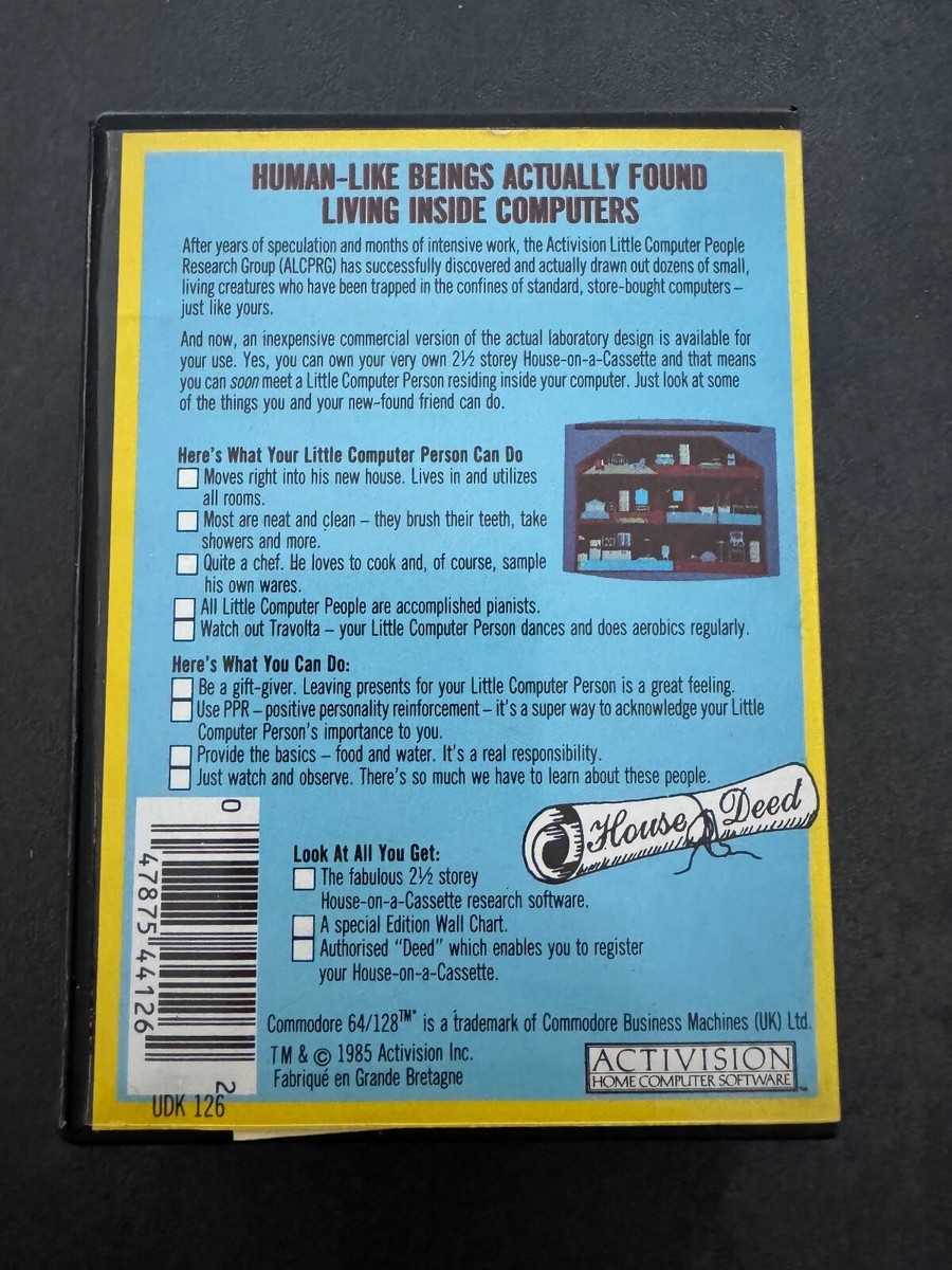 Little Computer People By Activision (1985) - Commodore 64