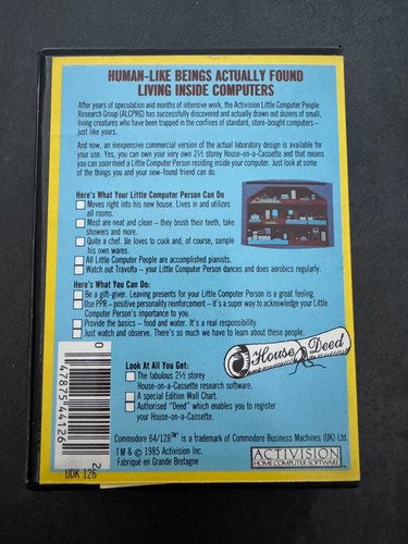 Little Computer People By Activision (1985) - Commodore 64/128 - Picture 2 of 3
