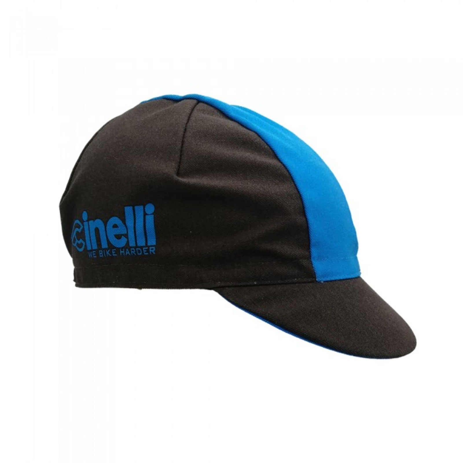 Cinelli We Bike Harder Berretto da Ciclismo Unisex-Adulto Taglia unica Linea blu