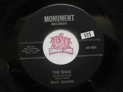 Billy Graves: Uncertain / The Shag, 45 RPM VG+ (T3)