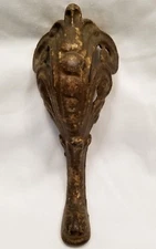 Ornate French Iron Leg Foot Reclaimed Furniture Hardware Vintage 6.25"