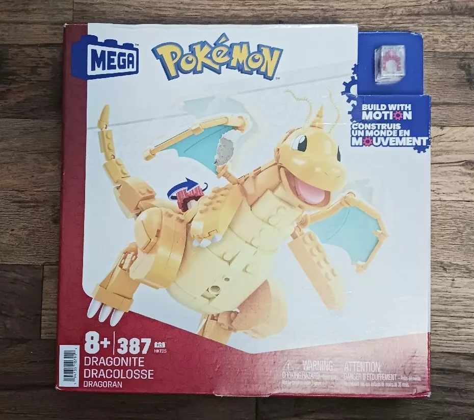 Pokemon Dragonite Mega Bloks Construx Build With Motion Set HKT25 387 pcs