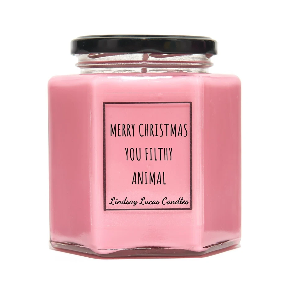 Merry Christmas You Filthy Animal, Christmas Decoration, Funny Gift, Candles - Image 3 of 4
