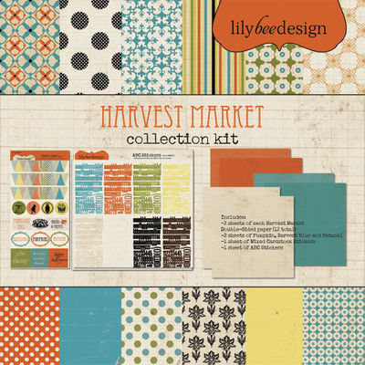 LILY BEE DESIGN ''HARVEST MARKET'' 12x12 PAPER KIT FALL **SALE** SCRAPJACK'S PLACE