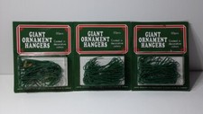  3 Christmas Giant Ornament Hangers 2.5 inch Metal Tree Green - 50 Count