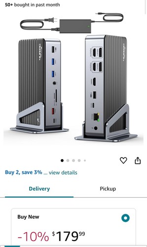 DisplayLink Docking Station Single 8K/Triple 4K@60Hz with 120W Power Adapter,... - 第 5/16 張圖片