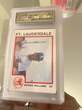 bernie williams 1987 pro card graded 10