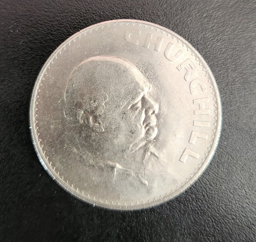 1 crown British coin 1965 Churchill United Kingdom Great Britain world coins - Picture 2 of 2