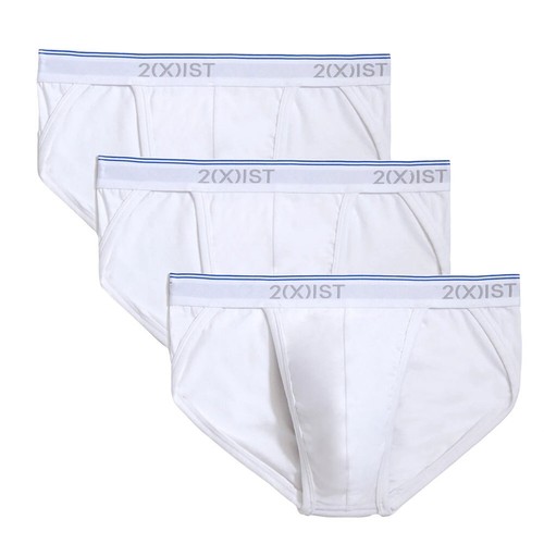 2xist Cotton Stretch Sport Brief 3-Pack 021312 White - Picture 4 of 4