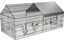 Chicken Coop 86" 40" Chicken Run Pen for Yard with Cover Outdoor Metal Portable