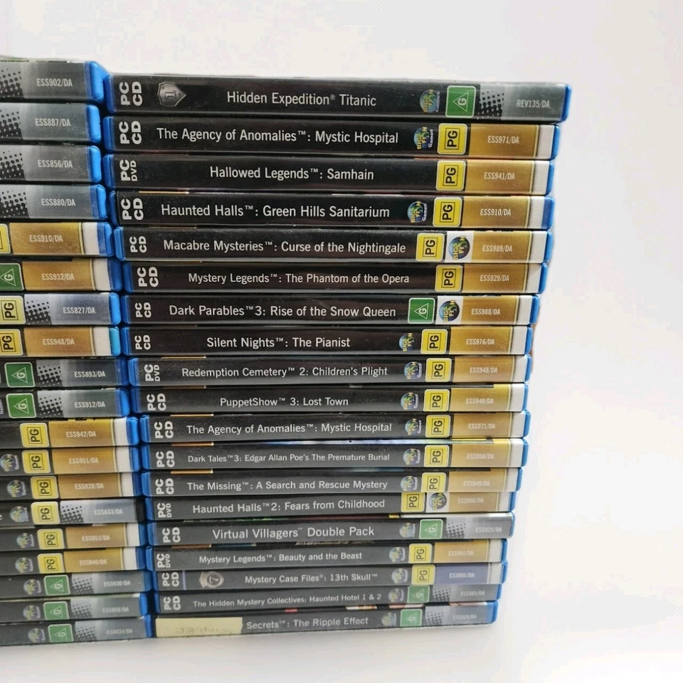 PC CD-Rom Games Mystery Quiz Hidden Object Mystery x 38 BULK LOT Big fish games - Image 3 of 4