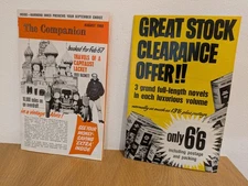 Vintage Odhams books advertising leaflets August 1966