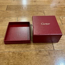 Cartier Jewelry Empty Gift Box Red Covered Cardboard Outer