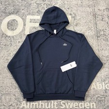 Alo Yoga Accolade Hoodie Navy Blue Unisex Size M NWT U3032RG French Pullover