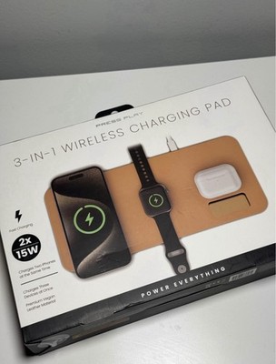 Press Play 3-in-1 Charging Pad Charge, Magnetic Wireless charger,watch,phone